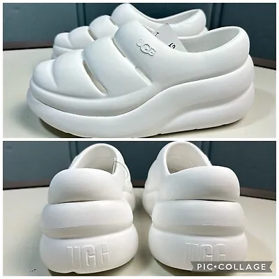 UGG Women’s Size 10 SPORT YEAH CLOG WHITE EVA Platform Waterproof Shoes NEW • $49.95