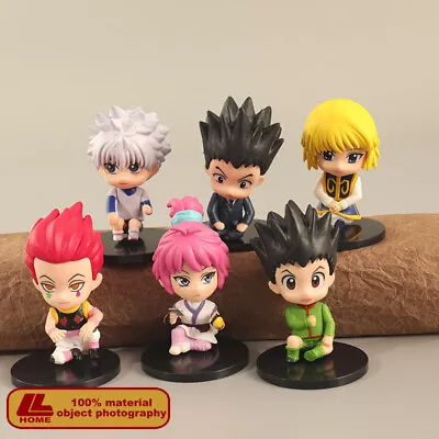 Anime HUNTER GON Killua Kurapika Hisoka 6Pcs Sit Figure Statue Toy Gift • $40.69