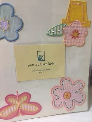 Pottery Barn Kids Maggie's Garden Embroidered Inserts~ Brand New Pack Of 10 • $15.75