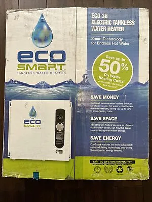 Ecosmart ECO 36FC Electric Tankless Water Heater 36kw 240V Flow Regulator (OB2) • $499.95