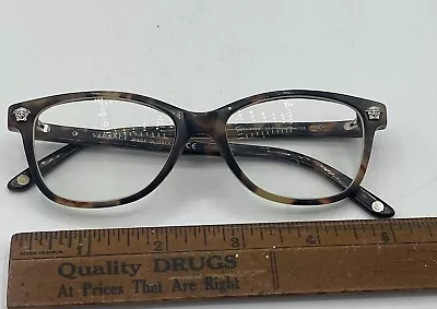 Versace With Emblems Eyewear Round Eyeglasses Tortoise Brown VTG Model 3153 • $39.23