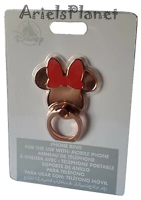 Disney Parks Minnie Mouse Rose Gold Mobile Phone Tablet Ring Holder Grip • $19.95