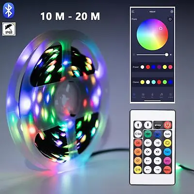 Christmas LED Strip Lights Decoration RGB Battery USB Remote App Control 10M-20M • £13.06