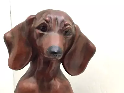 Dachshund Wiener Dog Ceramic Figurine Brown • $14.99
