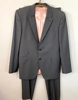 PAUL SMITH Exclusive THE ABBEY ROAD Suit Grey Subtle Pinstripe 44 7R Italy READ • $50