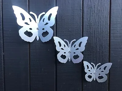 Rustic Steel Garden Butterfly Pattern Ornaments Art Gifts Novelty Rusty Pet Wild • £11.44