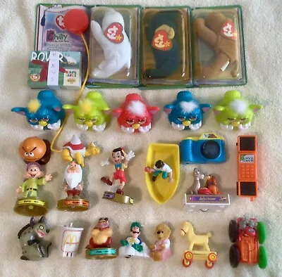 McDonalds Vintage Happy Meal Toys Lot Of 24 Plus Bonus Beanie Baby Cards (LOT B) • $34.99