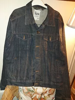 £10 • Buy 55 Soul Dk Blue Denim Jacket Large Vgc