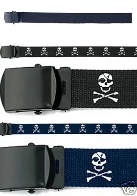 Rothco 4284/4242/4241 Jolly Roger Web Belt 54  Long -black Or Navy Or Plain • $8.95