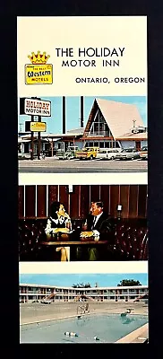 1960s Holiday Motor Inn Ontario Oregon Vintage Hotel Postcard Restaurant Bar OR • £8.20