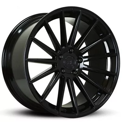 (4) 22  Road Force Wheels RF15 Gloss Black Rims (B4) • $1650