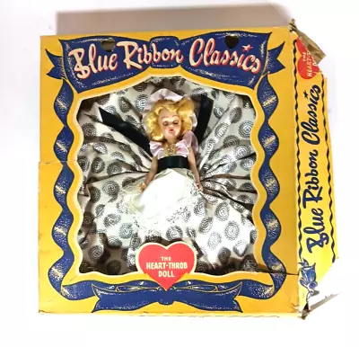 Vintage 50’s Hard Plastic Doll Blue Ribbon Classics Boxed Maid Of Sweden Blonde • $35.70