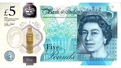 BRAND NEW AA28 Serial £5 NOTE Polymer Five Pound B-O-E Note Rare • £14.99