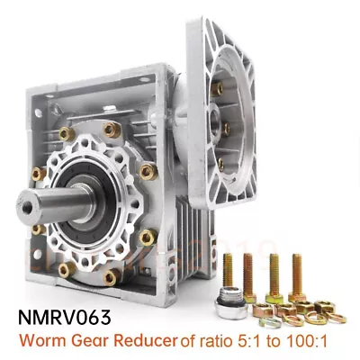 NMRV063 Worm Reducer 19mm/22mm Input Worm Gear Speed Reducer NEMA32/42/52 Motor • $220.16