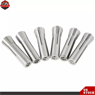 6 Pack 1/8-3/4 Inches Precision R8 Collet Set Mill Chuck Holder Kit New • $24.48
