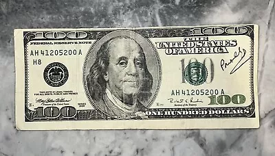 100 Dollar Bill USA 1996 USD Misprint Off Center Cut VERY RARE - Misalignment! • $999