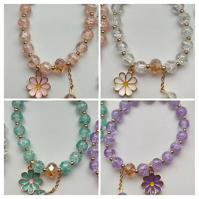Fashion Daisy Flower  Bracelet Bangle Women Wedding Jewelry Princess Girls Gifts • £4.95