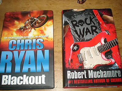 £25 • Buy Chris Ryan Signed Book..blackout & Robert Muchamore Signed Book Rock War