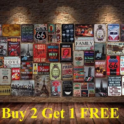 $7.99 • Buy Vintage Retro Tin Sign Door Wall Decor Metal Bar Plaque Pub Poster Home Shop