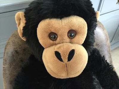 Keel Toys Large 60cm / 24” Black Furry Chimpanzee Chimp Monkey Soft Plush Toy  • £15