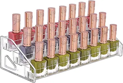 JessLab Nail Polish Organizer 3-Tier Clear Acrylic Nail Polish Rack Essential O • $18.88