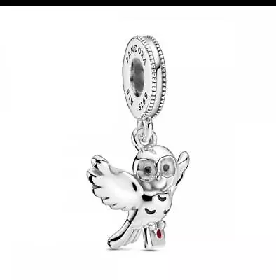 Genuine Authentic Pandora X Harry Potter Hedwig Owl Dangle Charm 799123C01 • £8.50