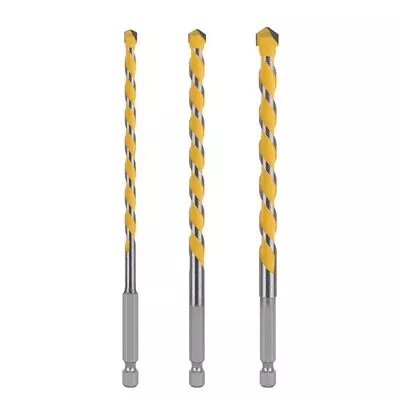 3pcs Masonry Drill Bits Set Tungsten Carbide For Masonary Concrete Brick Stone • $13.58