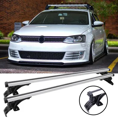 For Volkswagen VW Jetta MK6 GLI 48  Roof Rack Cross Bar Luggage Carrier Silver • $143.99