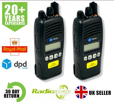 TAIT TP8115 VHF 136-174MHZ 5 WATT WATERPROOF WALKIE TALKIE TWO WAY RADIO X 2 • £199.95