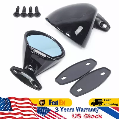 Rear View Mirror Plane Mirror Set 2 Pcs Universal Classic Car Door Side Mirror • $54.52