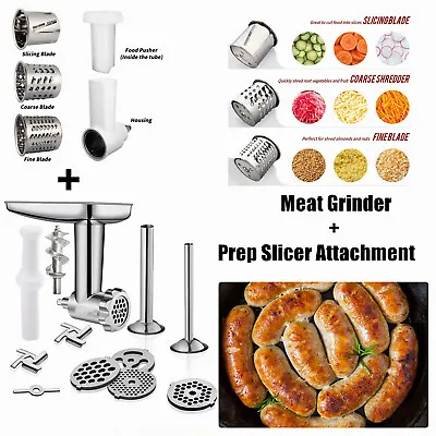 Meat Grinder Attachment + Slicer Shredder Kit Set For KitchenAid Stand Mixer • $64.99