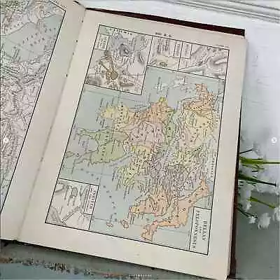 Antique Labberton Historical Atlas Book World Maps 3800BC-1900AD 72 Plates 1901 • $24
