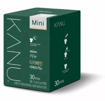 MAXIM KANU Mini Decaffeine Roasted Korean Instant Americano Coffee 30 Sticks • $23.96