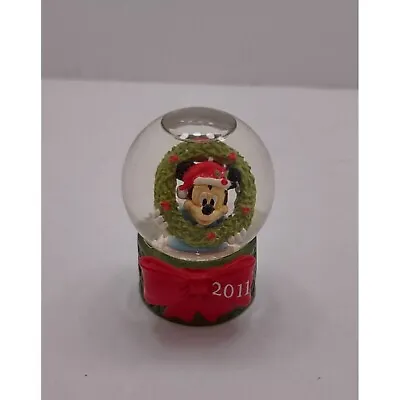 Disney JCPenny 2011 Mini Snow Globe Collectors Mickey Mouse Christmas 2 1/4” • $12.95