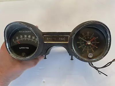 1964-65  Mustang Rally-Pac Tachometer / Clock Guage Cluster  *Untested* 64 - 65 • $104
