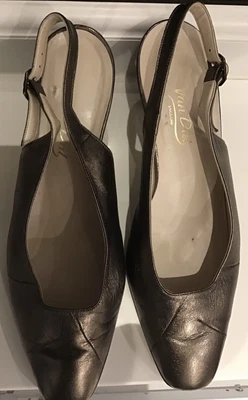 £4.25 • Buy Ladies”Van Dal” Bronze Colour Size 6.5 D Fitting Leather Sling Back Shoes Exc Co