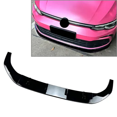 Black Front Splitter Lip Body Kit For VW Golf MK8 GTD GTE GTI R R-Line 2020+ • $69.06