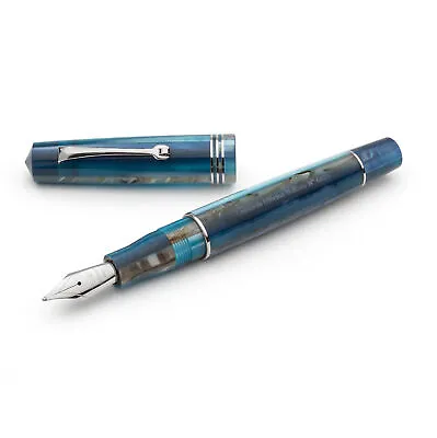 Leonardo Momento Zero Fountain Pen In Blue Hawaii 2021 W/ Silver Trim - FINE • $159.95