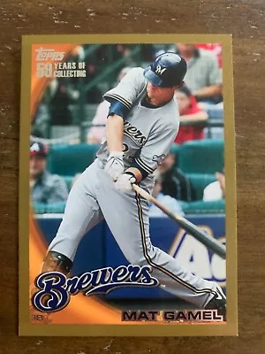 MAT GAMEL #'d 0448/2010 2010 Topps Gold #151 Milwaukee Brewers • $1.25