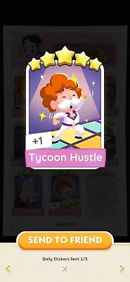 Monopoly Go - Making Music- 5 Star Sticker ⭐️⭐️⭐️⭐️⭐️- Set 18 Tycoon Hustle • $4.40