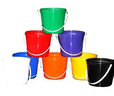 8 80 Ounce Plastic Buckets Pails Lead Free Mfg USA Dishwasher Safe Top Shelf • $33.99