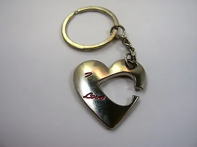 Collectible Keychain: Love Half A Best Friend Heart Silver Tone • £8.68