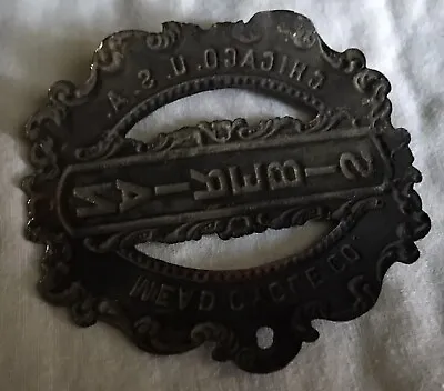 Vintage Siberian Antique Bicycle Head Badge Plate Mead Cycle Co. Early 1900’s  • $75