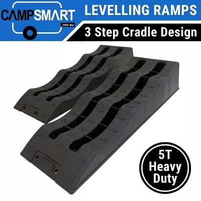 Caravan Levelling Ramps 3 Step Cradle Suits Singe Axle RV Motorhome Level Ramp  • $49.95