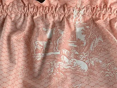 New Rare Vintage Waverly Pink Toile Valance. Fabric Made In England.  • $21.50