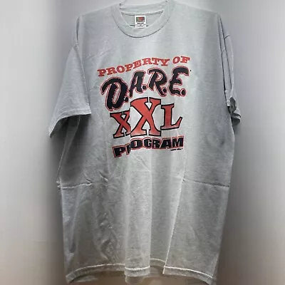 Vintage Property Of DARE XXL Size XXL Gray 1995 T-Shirt D.A.R.E Nice Quick Ship • $19.99