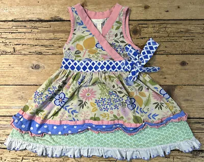 Matilda Jane Toddlers Multicolor Floral Ruffle Dress Size 4  • $18.98