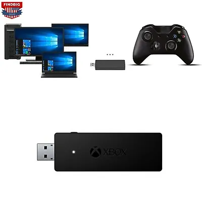 Official Wireless Xbox One Controller Adapter USB Receiver Microsoft Windows PC • $16.59