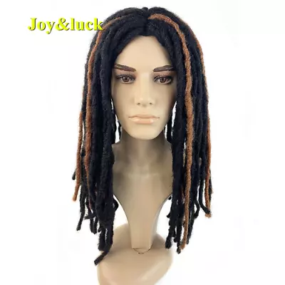 Long Wig Men Synthetic Dreadlock Crochet Hair Braiding  Middle Part Hair Cosplay • $68.03