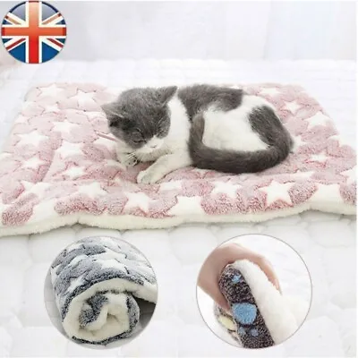 £7.19 • Buy Pet Puppy Winter Blanket Cat Dog Bed Mattress Kennel Fleece Calming Sleeping Mat